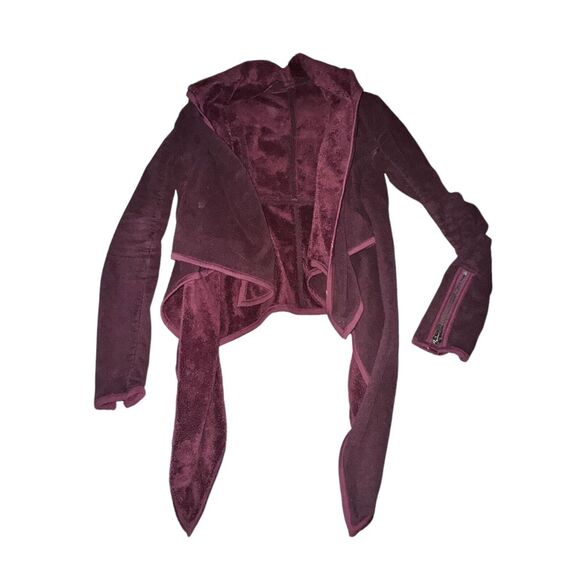 Lululemon Presence Of Mind Jacket Womens Size 4 Bordeaux Drama Fleece Zip Sleeve - Picture 1 of 7
